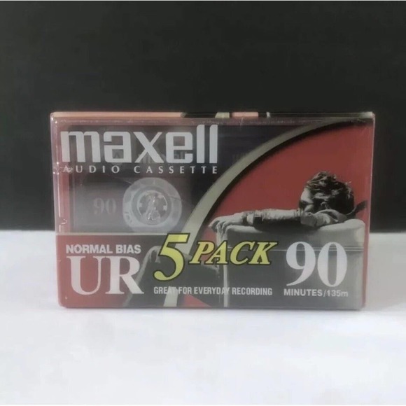 New Sealed 15p. Maxell UR 90 Blank Audio Cassette Tape Normal Bias IEC Type I - Picture 3 of 12